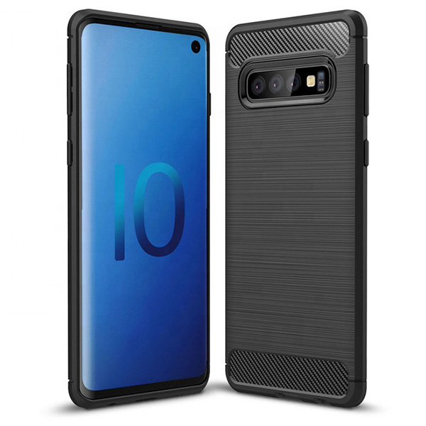 Puzdro TEL1 CARBON Samsung Galaxy S10 Plus čierne