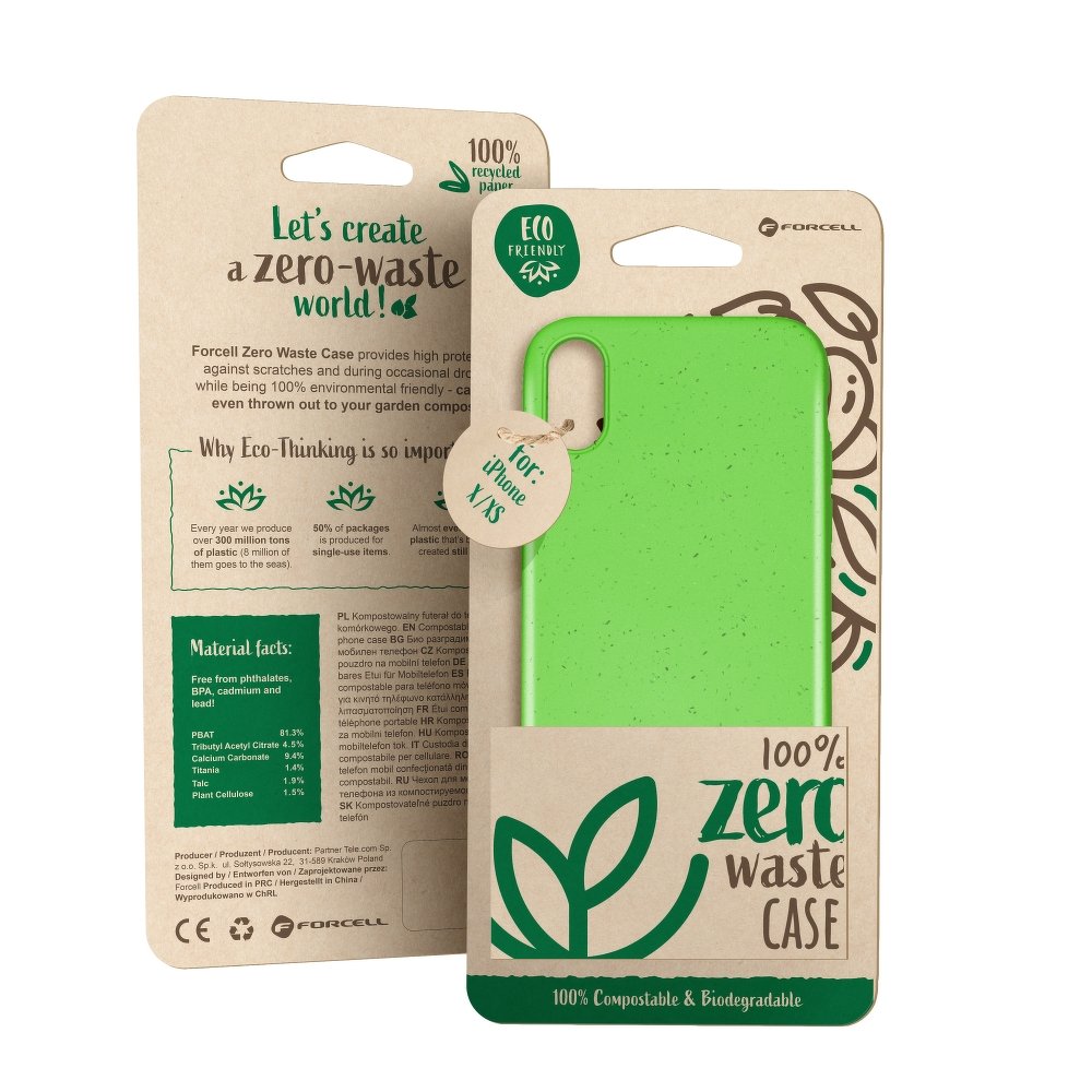 Puzdro Forcell BIO Zero Waste Case iPhone 7/8/SE 2020 zelené