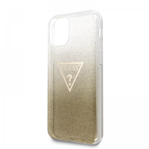 Puzdro Guess Solid Glitter iPhone 11 zlaté