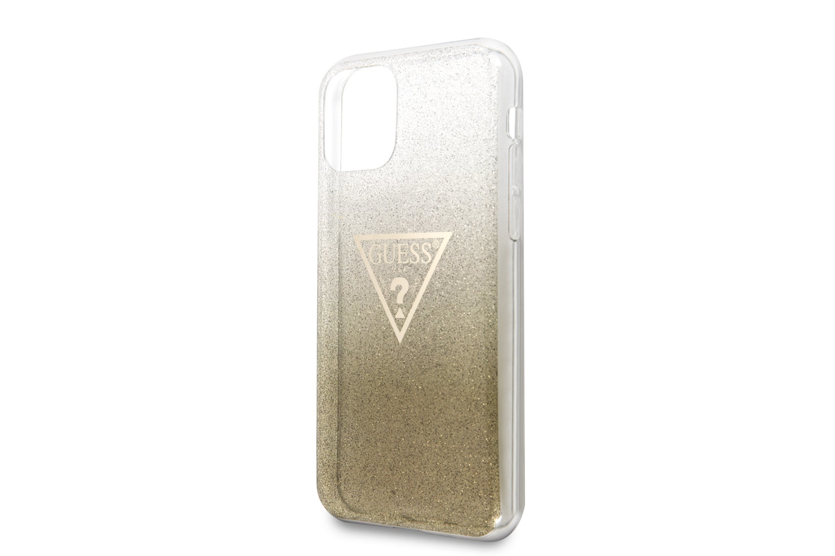 Puzdro Guess Solid Glitter iPhone 11 zlaté