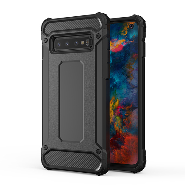 Puzdro TEL1 Armor Carbon Huawei Y6P čierne