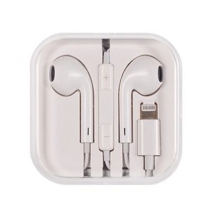 Slúchadlá MEGA BASS pre iPhone 7/8/X s Lightning konektorom biele