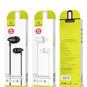 Slúchadlá USAMS EP-39 In-Ear Headset 3,5mm Jack biele