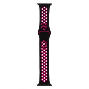 Silikónový remienok Tactical 144 Double Apple Watch 41/40/38mm čierno-ružový #00002412