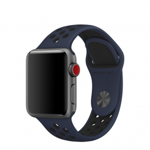 Silikónový remienok Tactical 166 Double Apple Watch 45/44/42mm modro-čierny #00002400