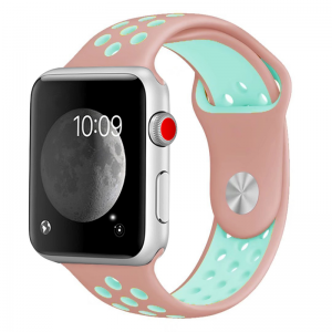 Silikónový remienok Tactical 171 Double Apple Watch 45/44/42mm ružovo-zelený #00002402