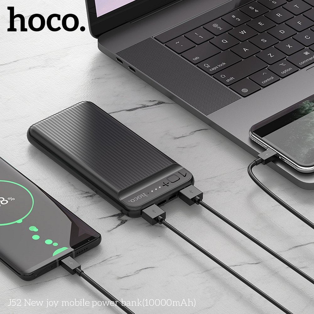 Power Bank HOCO J52 New Joy 10 000 mAh čierna – Obrázok 3