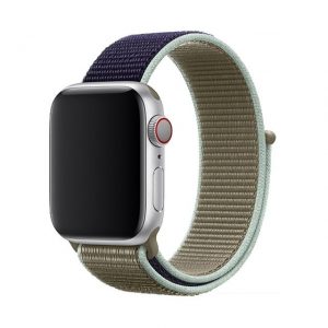 Nylonový remienok KINGMAS pre Apple Watch 41/40/38mm fialovo-hnedý