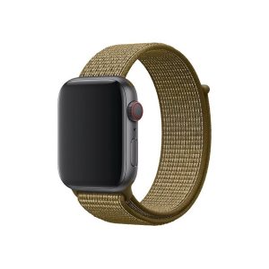 Nylonový remienok KINGMAS pre Apple Watch 45/44/42mm olivovo-zelená