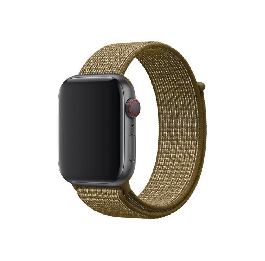 Nylonový remienok KINGMAS pre Apple Watch 41/40/38mm olivovo-zelená