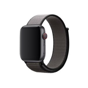 Nylonový remienok KINGMAS pre Apple Watch 45/44/42mm sivo-čierny