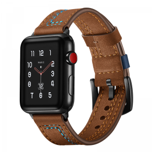 Kožený remienok Tactical 071 Color Line Apple Watch 45/44/42mm hnedý #00002473