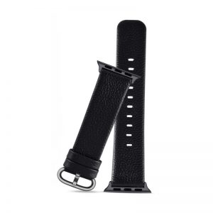Kožený remienok Backle Band pre Apple Watch 45/44/42mm čierny #00002624