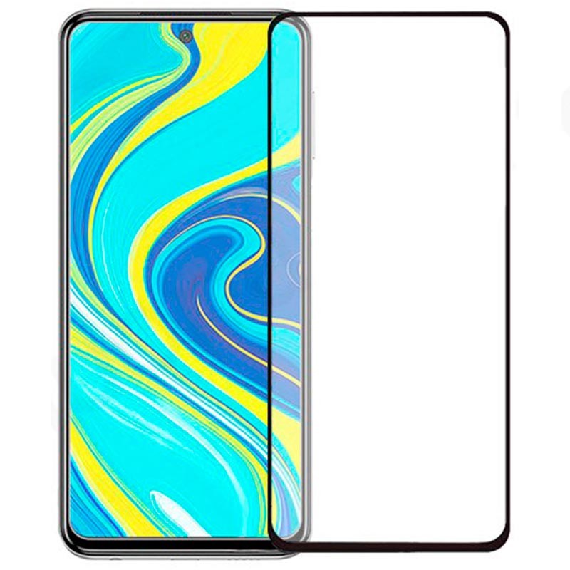5D Glass Full Glue ochranné tvrdené sklo - Xiaomi RedMi 9A/9C/9AT čierne #00002712 – Obrázok 2