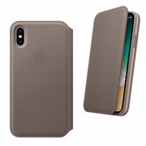Knižkové puzdro Apple iPhone X Flip Cover MQRY2ZM/A tmavo šedé