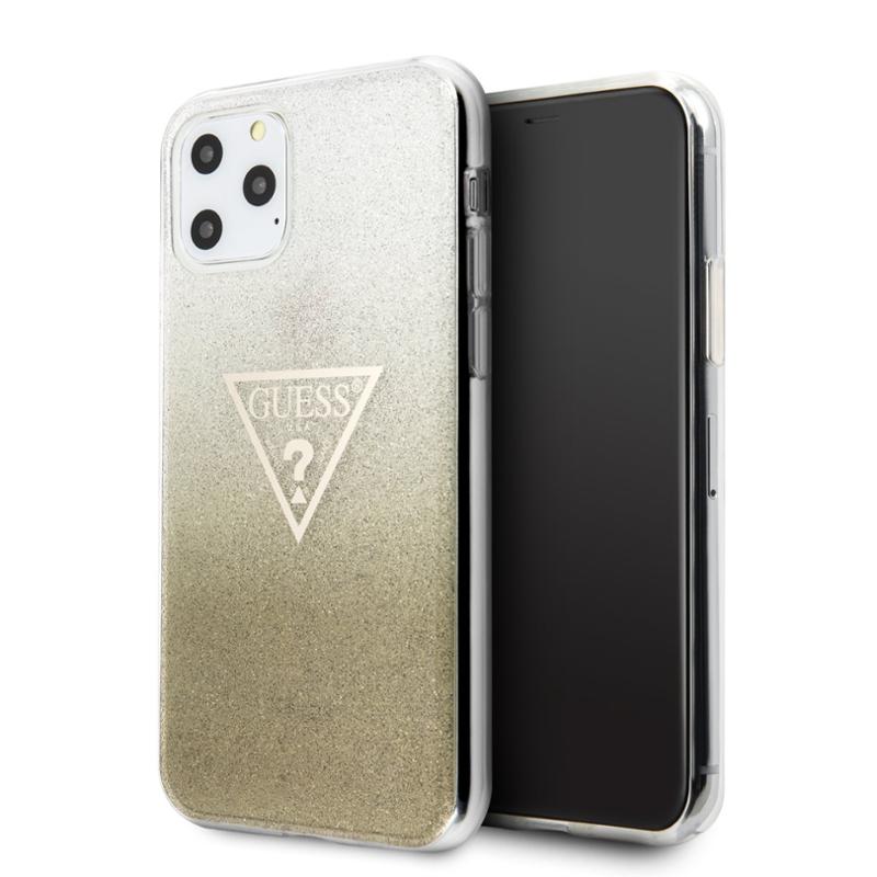 Puzdro Guess Solid Glitter iPhone 11 Pro zlaté