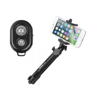 BlueStar Bluetooth selfie tyč so statívom a diaľkovým ovládaním čierna
