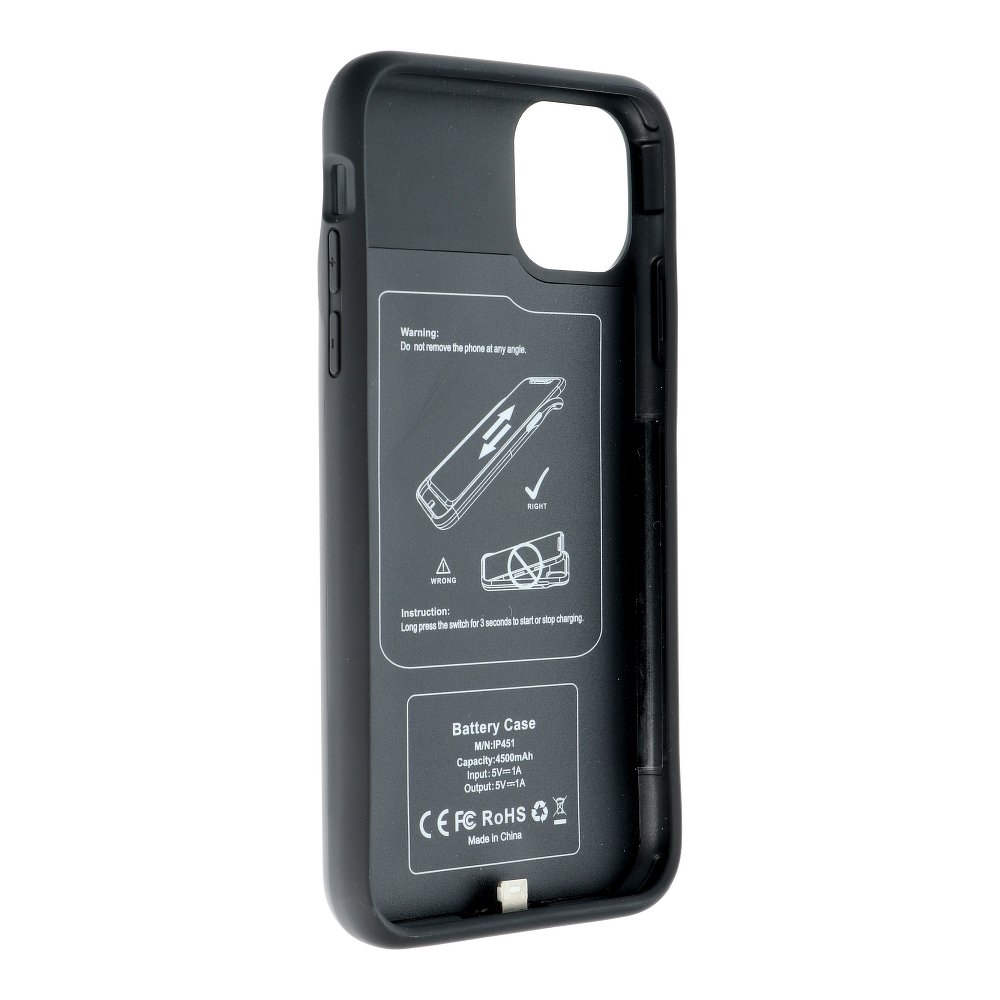Puzdro Forcell Power Bank so vstavanou batériou 4500 mAh pre iPhone 11 Pro Max čierne – Obrázok 3