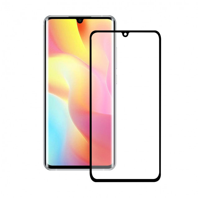 5D Glass Full Glue ochranné tvrdené sklo - Xiaomi Mi Note 10 Lite čierne #00002859
