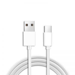 Dátový kábel TEL1 Type C s podporou Fast Charge dlhá koncovka (8mm) 1m biely