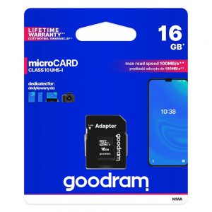 Pamäťová karta micro SD s adaptérom GoodRAM 16GB class 10 UHS1 100Mb/s