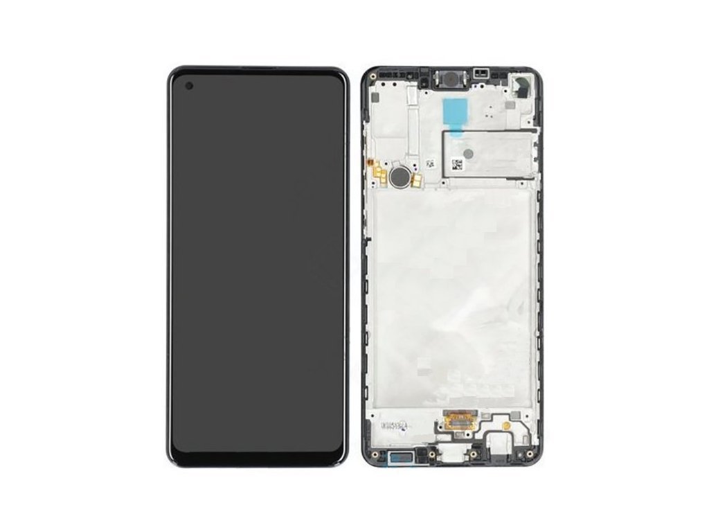 Samsung Galaxy A21s (A217F) – Originál LCD displej a dotyková plocha s rámom čierny (Service Pack)