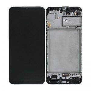 Samsung Galaxy M21 (M215F) – Originál LCD displej a dotyková plocha s rámom čierny (Service Pack)