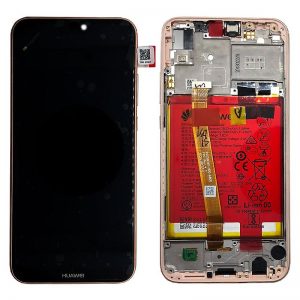 Huawei P20 Lite (ANE-L21) - Originál LCD displej a dotyková plocha s rámom + batéria ružový (Service Pack)