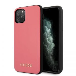 Puzdro Guess Leather iPhone 11 Pro Max ružové
