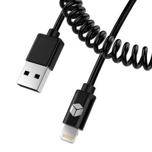 STURDO točený dátový kábel Lightning pre iPhone s certifikovaným MFI konektorom čierny