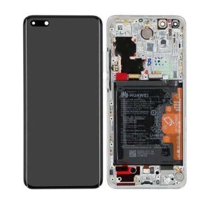Huawei P40 Pro (ELS-NX9) - Originál LCD displej a dotyková plocha s rámom + batéria White/Silver (Service Pack)