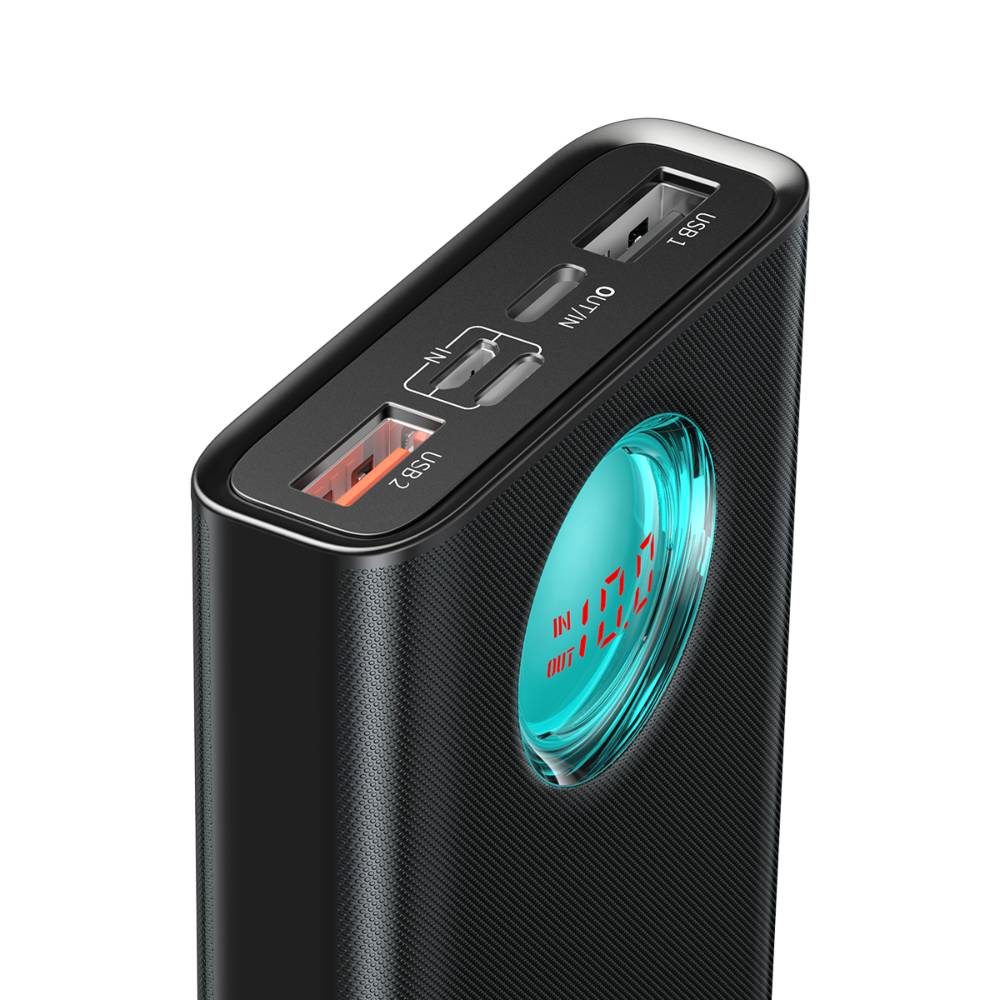 Power Bank BASEUS Amblight Quick Charger 18W PD + QC3.0 20 000 mAh (PPALL-LG01) čierna – Obrázok 3