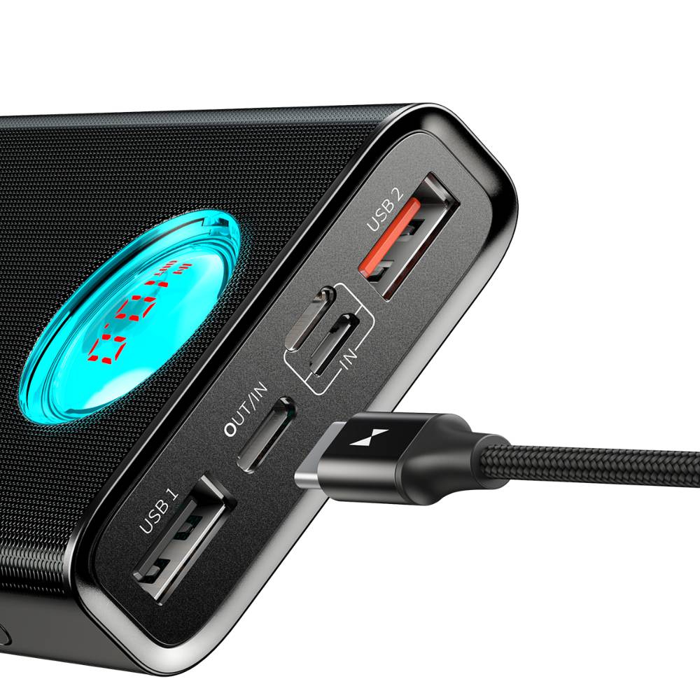 Power Bank BASEUS Amblight Quick Charger 18W PD + QC3.0 20 000 mAh (PPALL-LG01) čierna – Obrázok 2