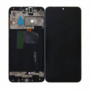 Samsung Galaxy A10 (A105F) - Originál LCD displej a dotyková plocha s rámom čierny (Service Pack)