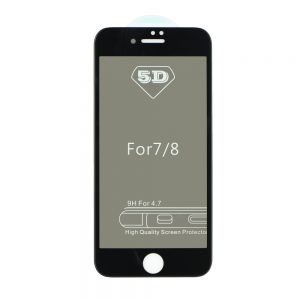 5D Glass Full Glue Privacy ochranné tvrdené sklo - iPhone 7/8/SE 2020/SE 2022 čierne #00003257