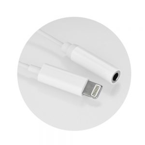 Redukcia HF Lightning - 3,5mm Jack biela
