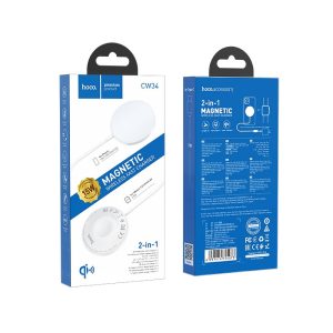 HOCO CW34 MagSafe 2v1 s bezdrôtovým nabíjaním pre Apple Watch biela