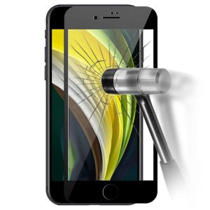 HARD Full Glue 5D ochranné tvrdené sklo - iPhone SE 2020/SE 2022 čierne #00003411
