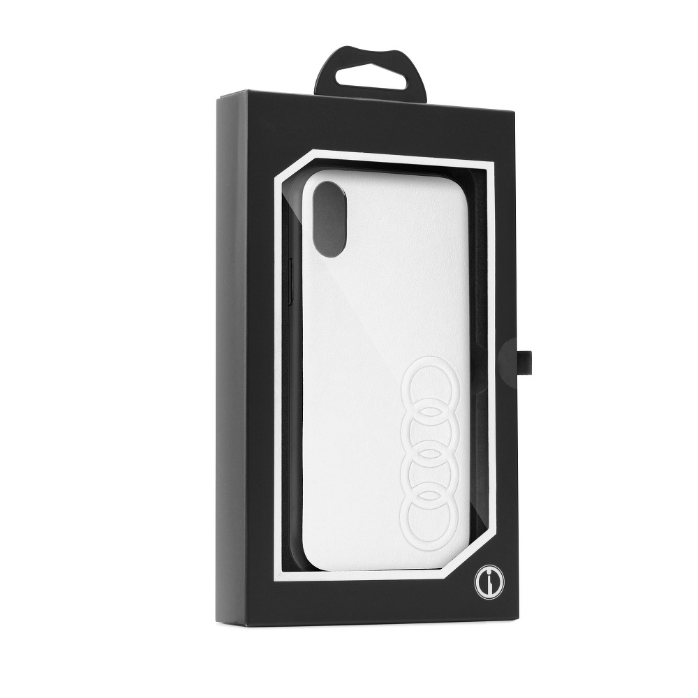Puzdro AUDI Leather Case AU-TPUPCS10P-TT/D1-WE pre Samsung Galaxy S10 Plus biele – Obrázok 4