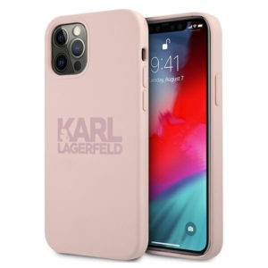 Puzdro Karl Lagerfeld Stack KLHCP12MSTKLTLP iPhone 12/12 Pro ružové