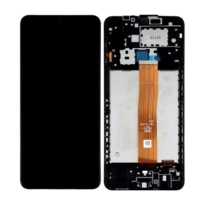 Samsung Galaxy A12 (A127F) – Originál LCD displej a dotyková plocha s rámom čierny (Service Pack)