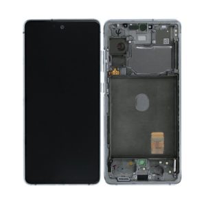 Samsung Galaxy S20 FE (G780F) – Originál LCD displej a dotyková plocha s rámom biely (Service Pack)