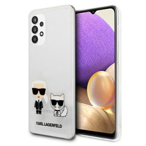 Puzdro Karl Lagerfeld & Choupette KLHCA32CKTR Samsung Galaxy A32 5G transparentné