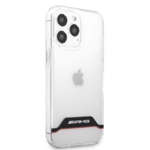 Puzdro AMG Red Stripes AMHCP13XTCBR iPhone 13 Pro Max transparentné