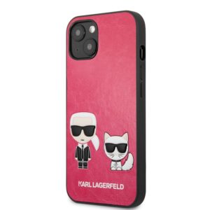Puzdro Karl Lagerfeld & Choupette Leather KLHCP13MPCUSKCP iPhone 13 ružové