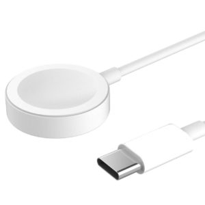 Nabíjací kábel Tactical pre Apple Watch 4/5/6/SE/7 USB-C biely