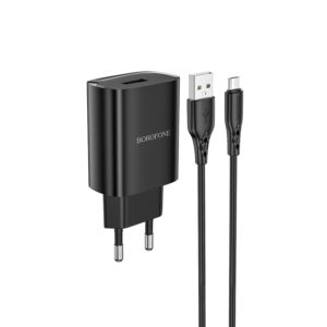 Sieťová nabíjačka Borofone BN1 Innovative USB 2.1A s káblom micro USB čierna