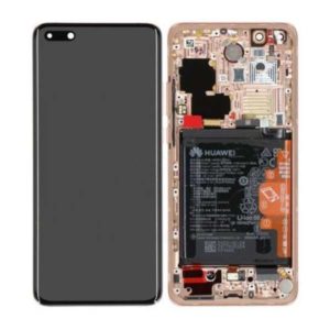 Huawei P40 Pro (ELS-NX9) – Originál LCD displej a dotyková plocha s rámom + batéria Gold (Service Pack)