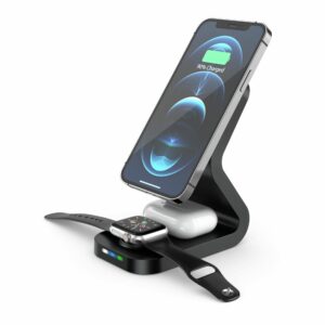 KINGMAS B16 QI Wireless dockovacia stanica 15W 3v1 s podporou MagSafe čierna
