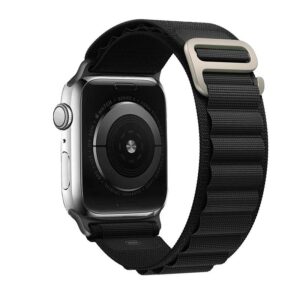 KINGMAS remienok Alpine Loop Apple Watch 45/44/42mm čierny